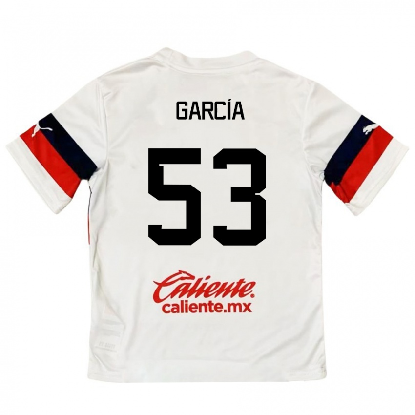 Niño Camiseta Uziel García #53 Blanco Rojo 2ª Equipación 2024/25 La Camisa México