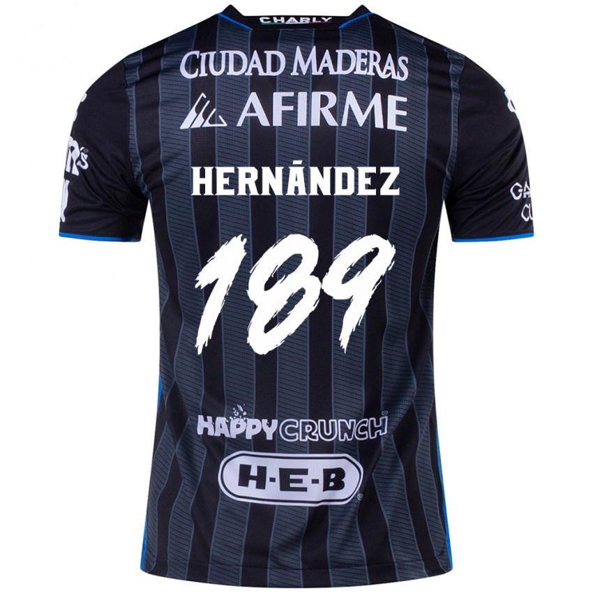 Niño Camiseta Sebastián Hernández #189 Blanco Negro 2ª Equipación 2024/25 La Camisa México