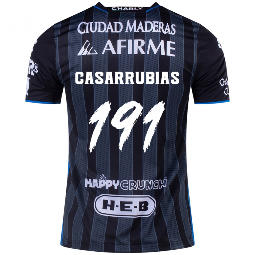 Niño Camiseta Aaron Casarrubias #191 Blanco Negro 2ª Equipación 2024/25 La Camisa México