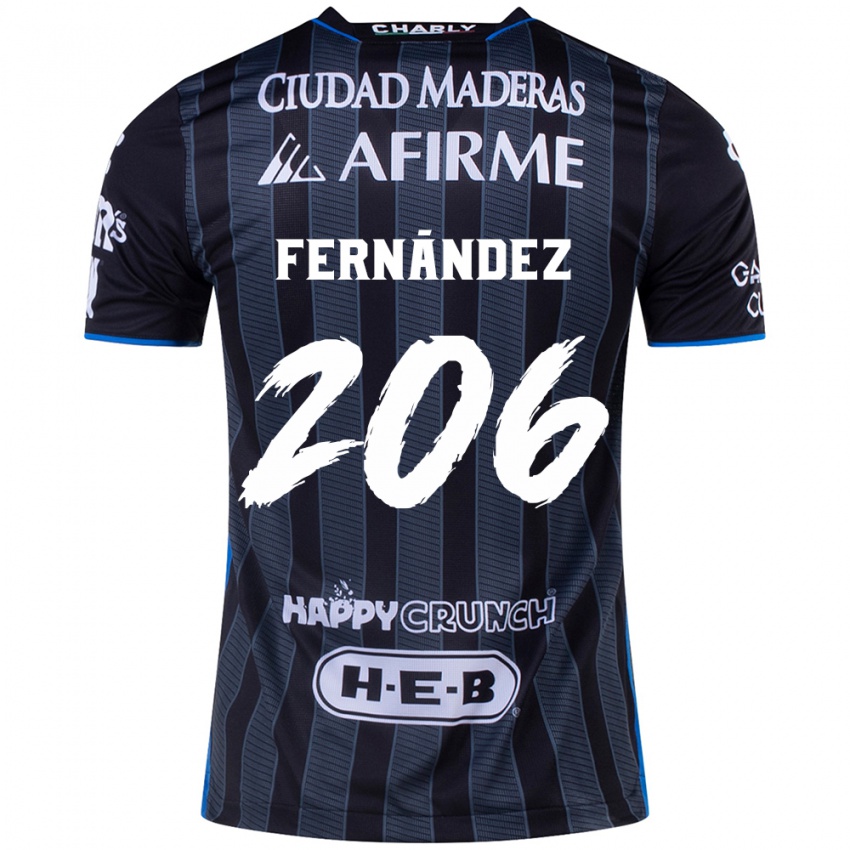 Niño Camiseta Erik Fernández #206 Blanco Negro 2ª Equipación 2024/25 La Camisa México