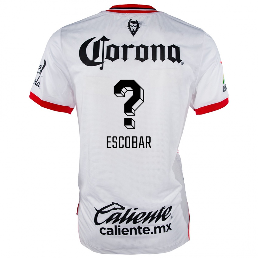 Niño Camiseta Juan Escobar #0 Blanco Rojo 2ª Equipación 2024/25 La Camisa México