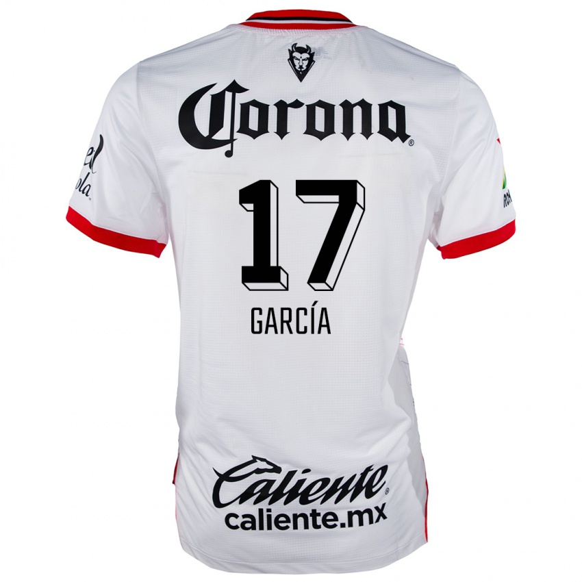 Niño Camiseta Brian García #17 Blanco Rojo 2ª Equipación 2024/25 La Camisa México