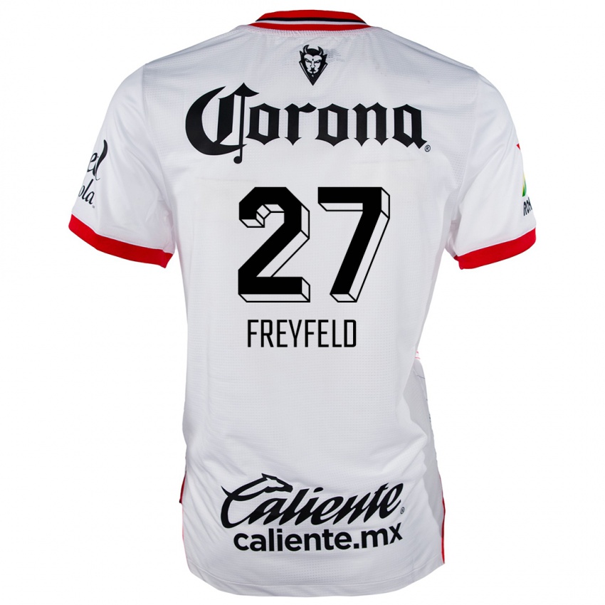 Niño Camiseta Emiliano Freyfeld #27 Blanco Rojo 2ª Equipación 2024/25 La Camisa México