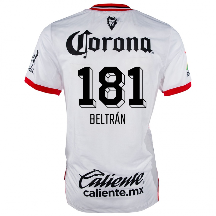 Niño Camiseta Ronaldo Beltrán #181 Blanco Rojo 2ª Equipación 2024/25 La Camisa México