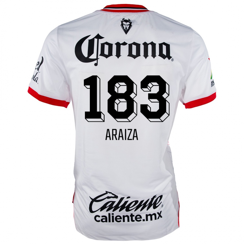 Niño Camiseta Daniel Araiza #183 Blanco Rojo 2ª Equipación 2024/25 La Camisa México