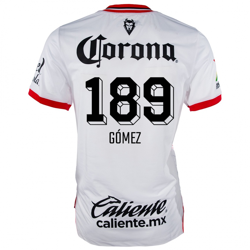 Niño Camiseta Enrique Gómez #189 Blanco Rojo 2ª Equipación 2024/25 La Camisa México