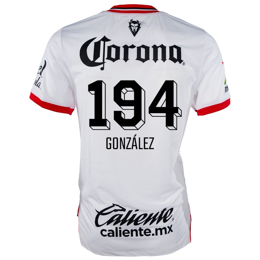 Niño Camiseta Cristopher González #194 Blanco Rojo 2ª Equipación 2024/25 La Camisa México