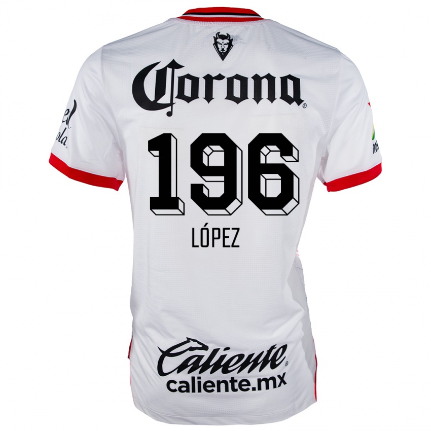 Niño Camiseta Ethan López #196 Blanco Rojo 2ª Equipación 2024/25 La Camisa México