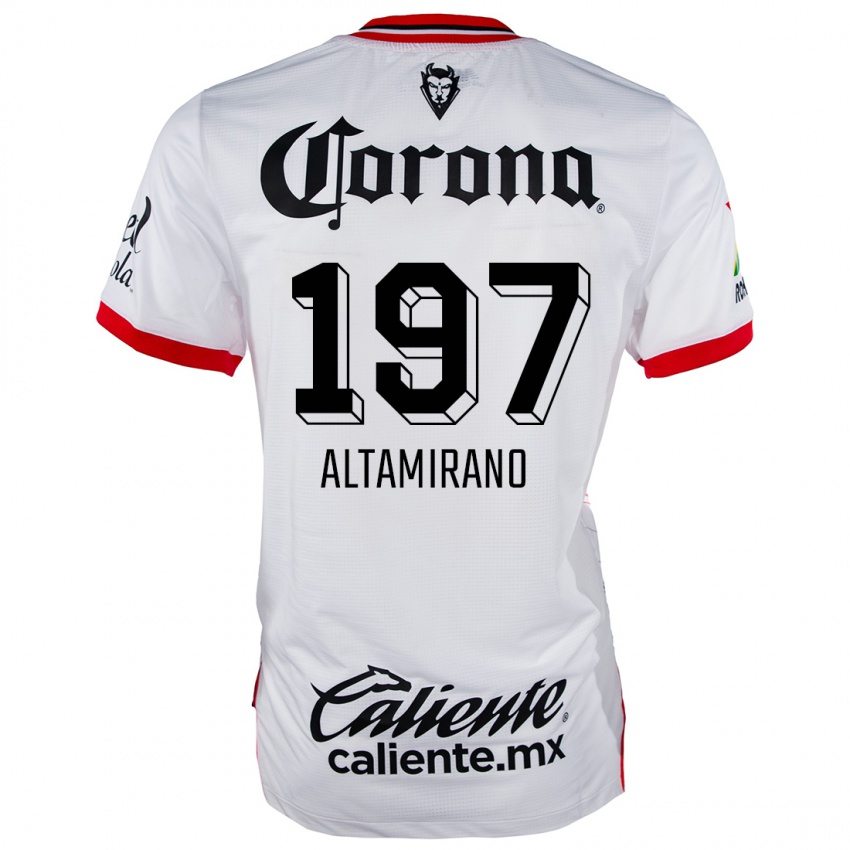 Niño Camiseta Óscar Altamirano #197 Blanco Rojo 2ª Equipación 2024/25 La Camisa México