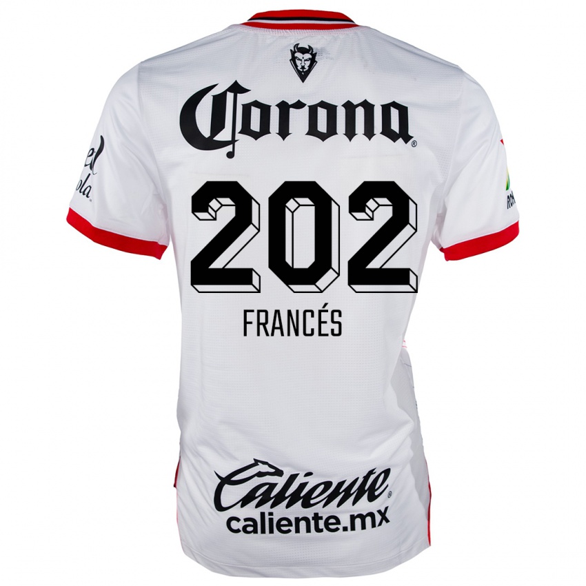 Niño Camiseta Lenin Francés #202 Blanco Rojo 2ª Equipación 2024/25 La Camisa México