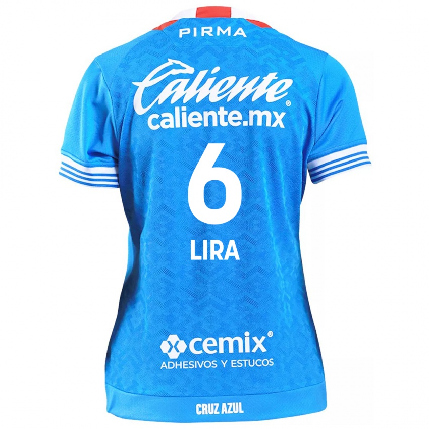 Hombre Camiseta Erik Lira #6 Cielo Azul 1ª Equipación 2024/25 La Camisa México