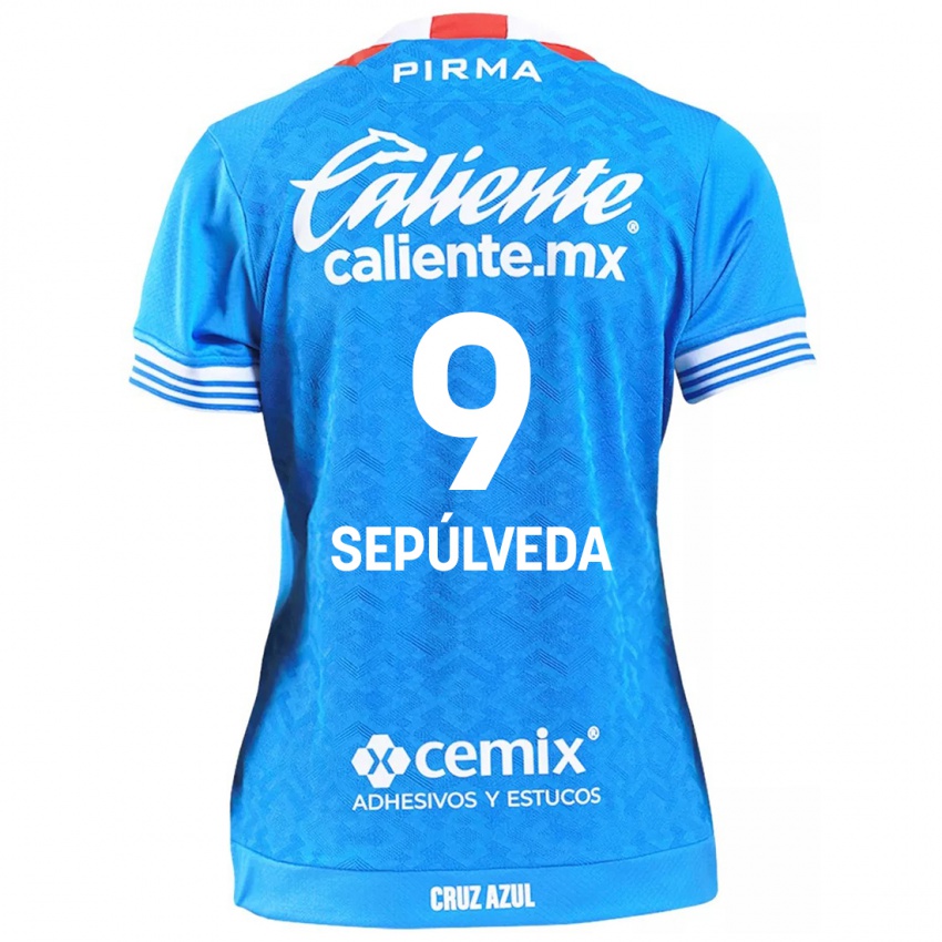 Hombre Camiseta Ángel Sepúlveda #9 Cielo Azul 1ª Equipación 2024/25 La Camisa México