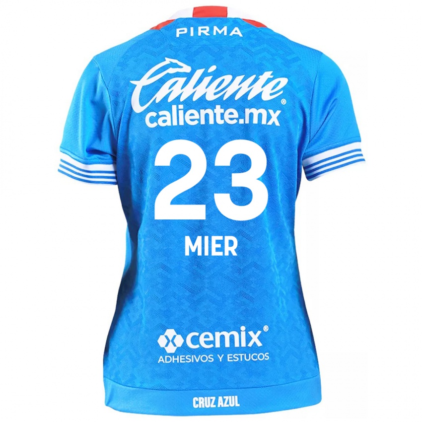 Hombre Camiseta Kevin Mier #23 Cielo Azul 1ª Equipación 2024/25 La Camisa México