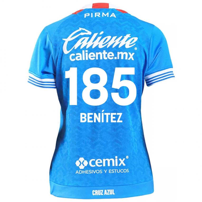 Hombre Camiseta Cristopher Benitez #185 Cielo Azul 1ª Equipación 2024/25 La Camisa México