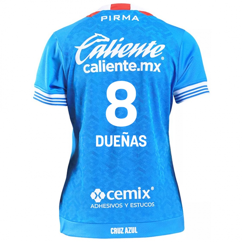 Hombre Camiseta Jesus Duenas #8 Cielo Azul 1ª Equipación 2024/25 La Camisa México