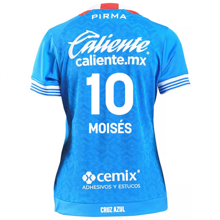 Hombre Camiseta Moisés Vieira #10 Cielo Azul 1ª Equipación 2024/25 La Camisa México