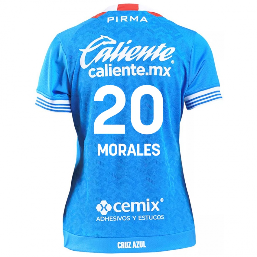 Hombre Camiseta Ivan Morales #20 Cielo Azul 1ª Equipación 2024/25 La Camisa México