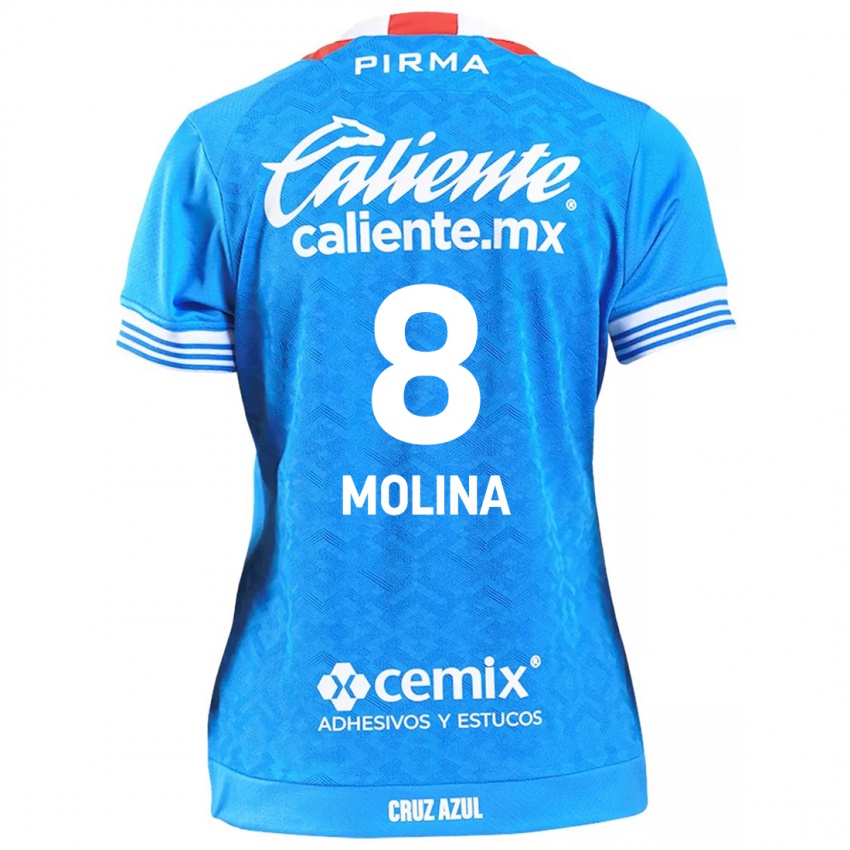 Hombre Camiseta Dalia Molina #8 Cielo Azul 1ª Equipación 2024/25 La Camisa México