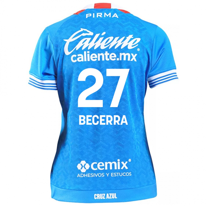 Hombre Camiseta Ana Becerra #27 Cielo Azul 1ª Equipación 2024/25 La Camisa México