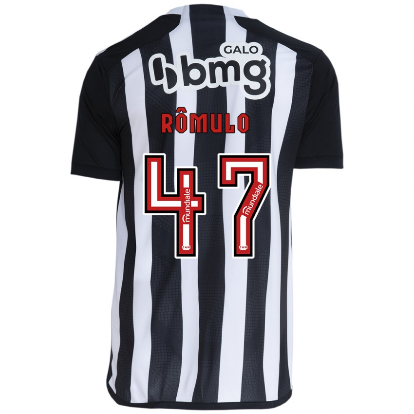 Hombre Camiseta Romulo #47 Blanco Negro 1ª Equipación 2024/25 La Camisa México