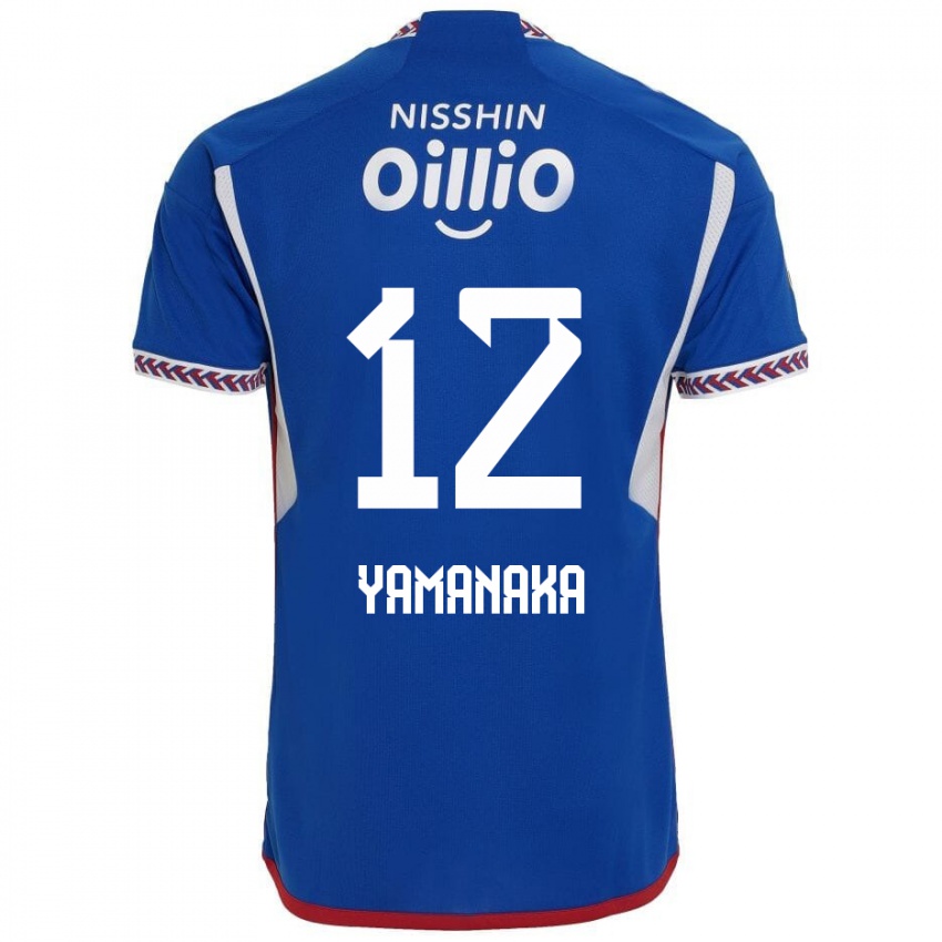 Hombre Camiseta Yuki Yamanaka #12 Azul Blanco Rojo 1ª Equipación 2024/25 La Camisa México