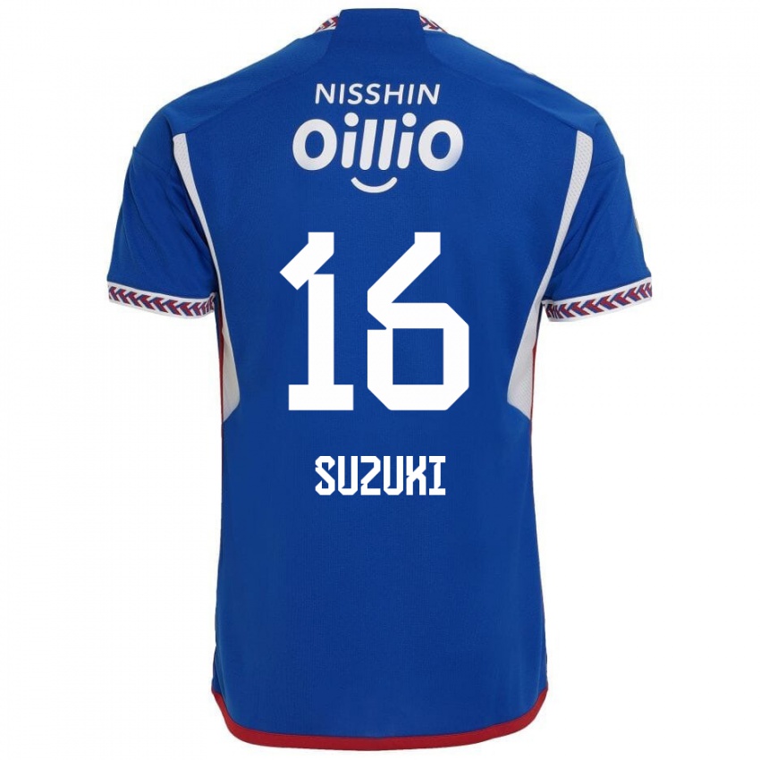 Hombre Camiseta Kai Suzuki #16 Azul Blanco Rojo 1ª Equipación 2024/25 La Camisa México