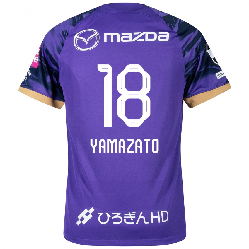 Hombre Camiseta Kenshin Yamazato #18 Púrpura Blanco 1ª Equipación 2024/25 La Camisa México