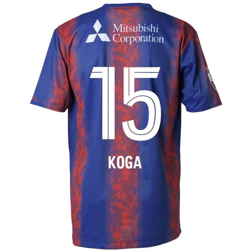 Hombre Camiseta Shun Koga #15 Azul Rojo 1ª Equipación 2024/25 La Camisa México