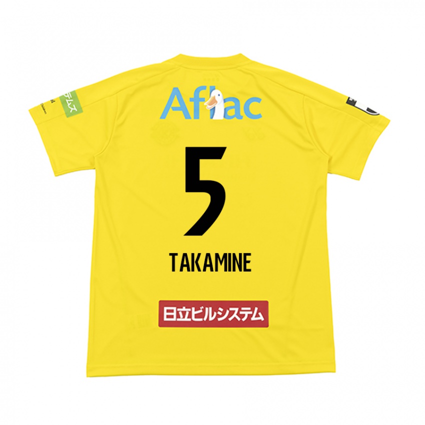 Hombre Camiseta Tomoki Takamine #5 Amarillo Negro 1ª Equipación 2024/25 La Camisa México