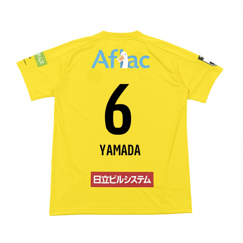 Hombre Camiseta Yuto Yamada #6 Amarillo Negro 1ª Equipación 2024/25 La Camisa México