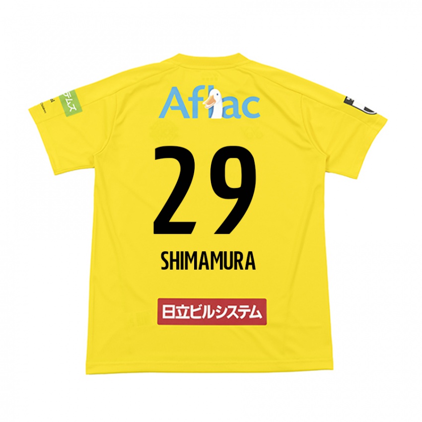 Hombre Camiseta Takuya Shimamura #29 Amarillo Negro 1ª Equipación 2024/25 La Camisa México