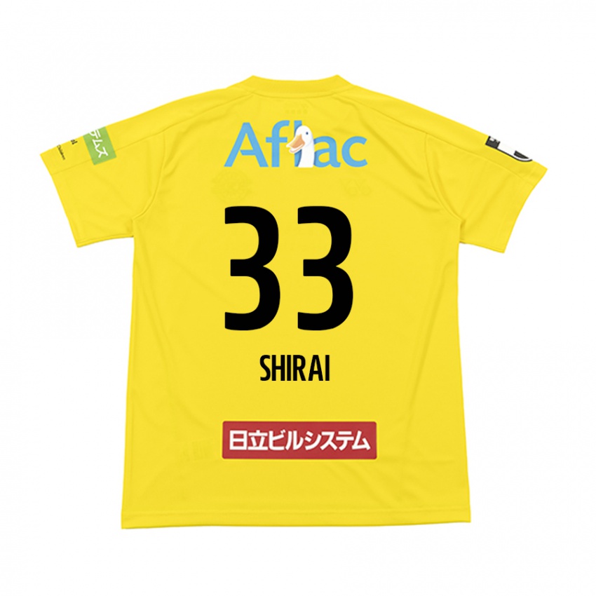 Hombre Camiseta Eiji Shirai #33 Amarillo Negro 1ª Equipación 2024/25 La Camisa México