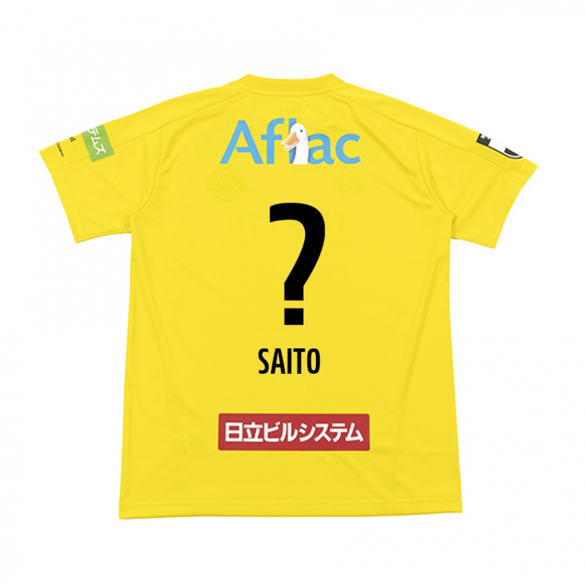 Hombre Camiseta Hikaru Saito #0 Amarillo Negro 1ª Equipación 2024/25 La Camisa México