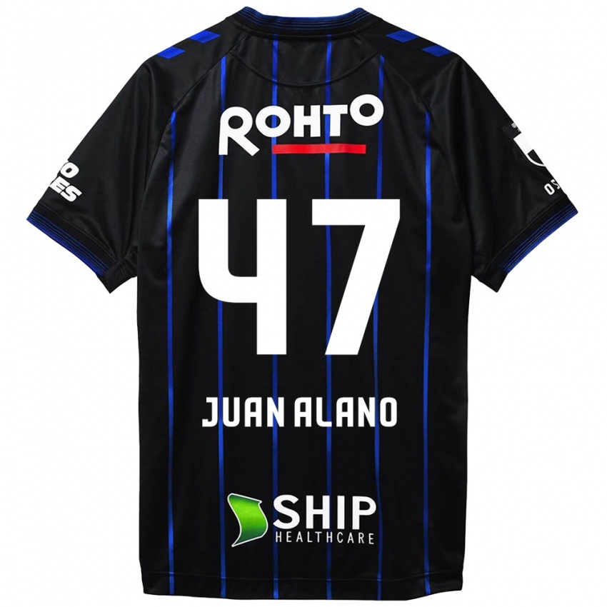 Hombre Camiseta Juan Alano #47 Azul Negro 1ª Equipación 2024/25 La Camisa México