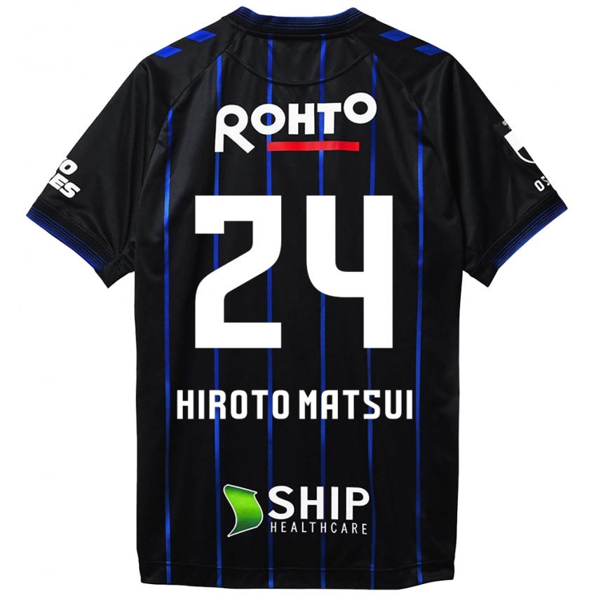 Hombre Camiseta Elijah Hiroto Matsui #24 Azul Negro 1ª Equipación 2024/25 La Camisa México