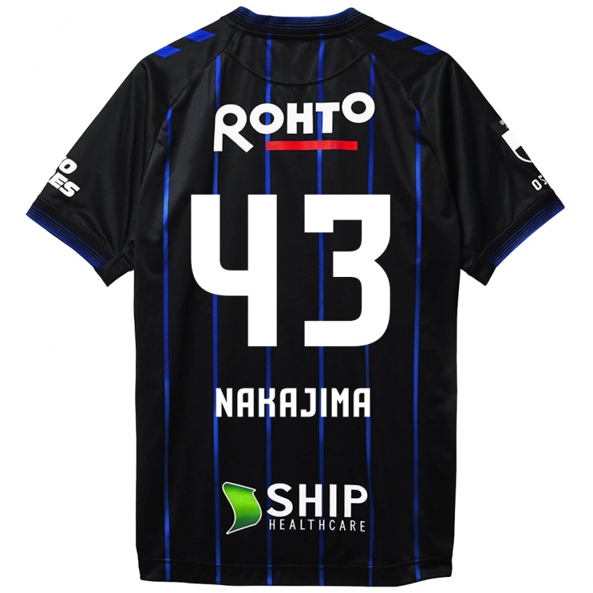 Hombre Camiseta Yugo Nakajima #43 Azul Negro 1ª Equipación 2024/25 La Camisa México