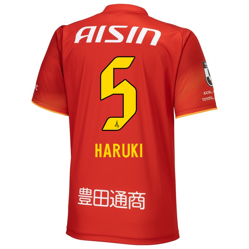 Hombre Camiseta Haruki Yoshida #5 Rojo Blanco Amarillo 1ª Equipación 2024/25 La Camisa México