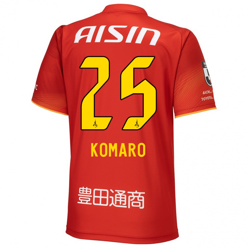 Hombre Camiseta Shuta Komaro #25 Rojo Blanco Amarillo 1ª Equipación 2024/25 La Camisa México