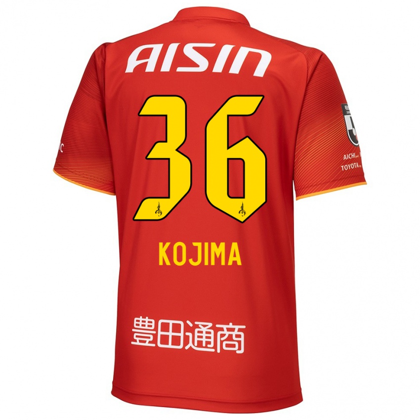 Hombre Camiseta Aoto Kojima #36 Rojo Blanco Amarillo 1ª Equipación 2024/25 La Camisa México