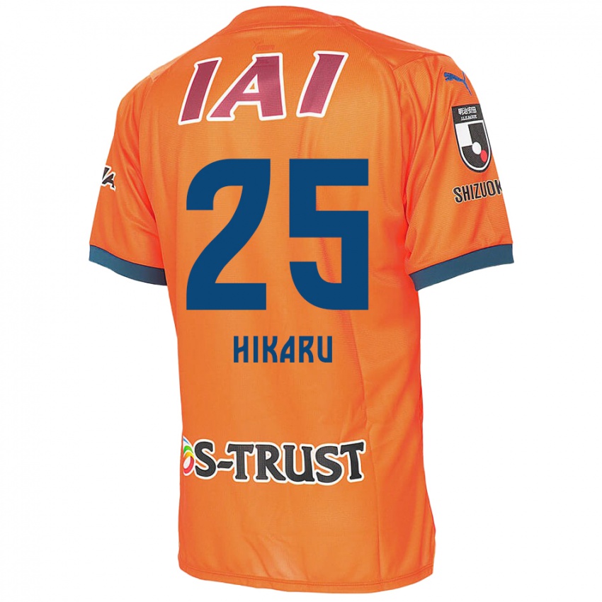 Hombre Camiseta Hikaru Naruoka #25 Naranja Azul 1ª Equipación 2024/25 La Camisa México