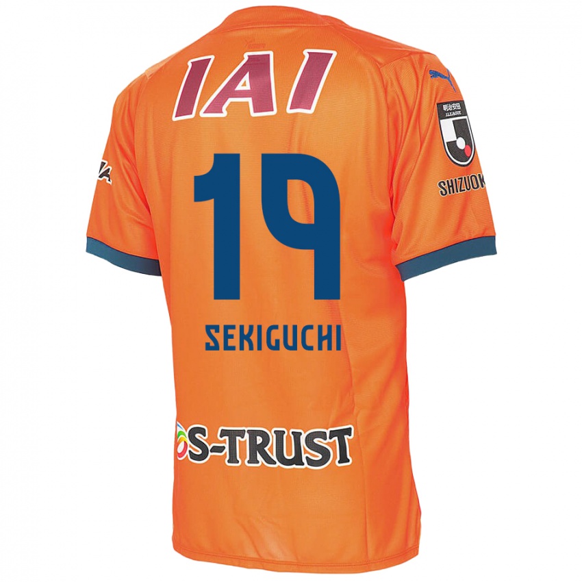 Hombre Camiseta Kota Sekiguchi #19 Naranja Azul 1ª Equipación 2024/25 La Camisa México