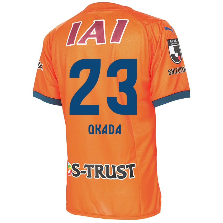 Hombre Camiseta Shu Okada #23 Naranja Azul 1ª Equipación 2024/25 La Camisa México