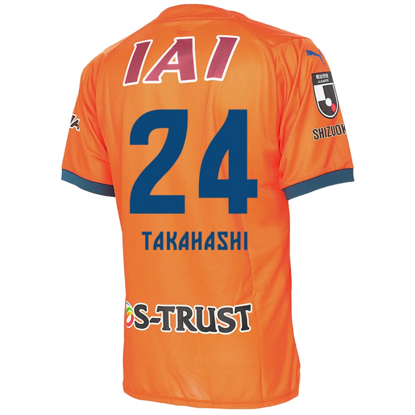 Hombre Camiseta Yuzuki Takahashi #24 Naranja Azul 1ª Equipación 2024/25 La Camisa México