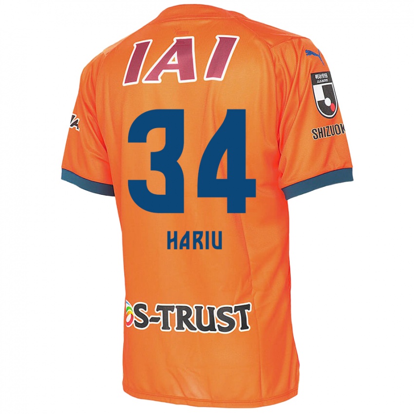 Hombre Camiseta Ryota Hariu #34 Naranja Azul 1ª Equipación 2024/25 La Camisa México