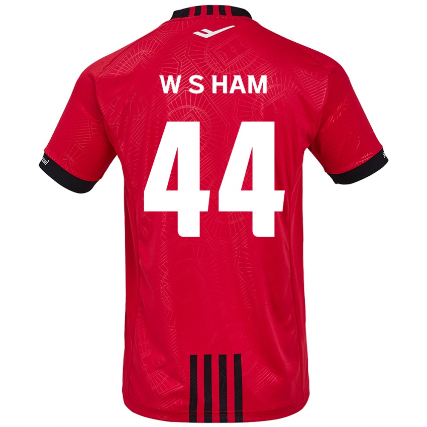 Hombre Camiseta Sun-Woo Ham #44 Negro Rojo 1ª Equipación 2024/25 La Camisa México