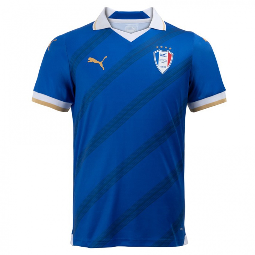 Hombre Camiseta Sang-Hyeok Park #8 Azul Blanco 1ª Equipación 2024/25 La Camisa México