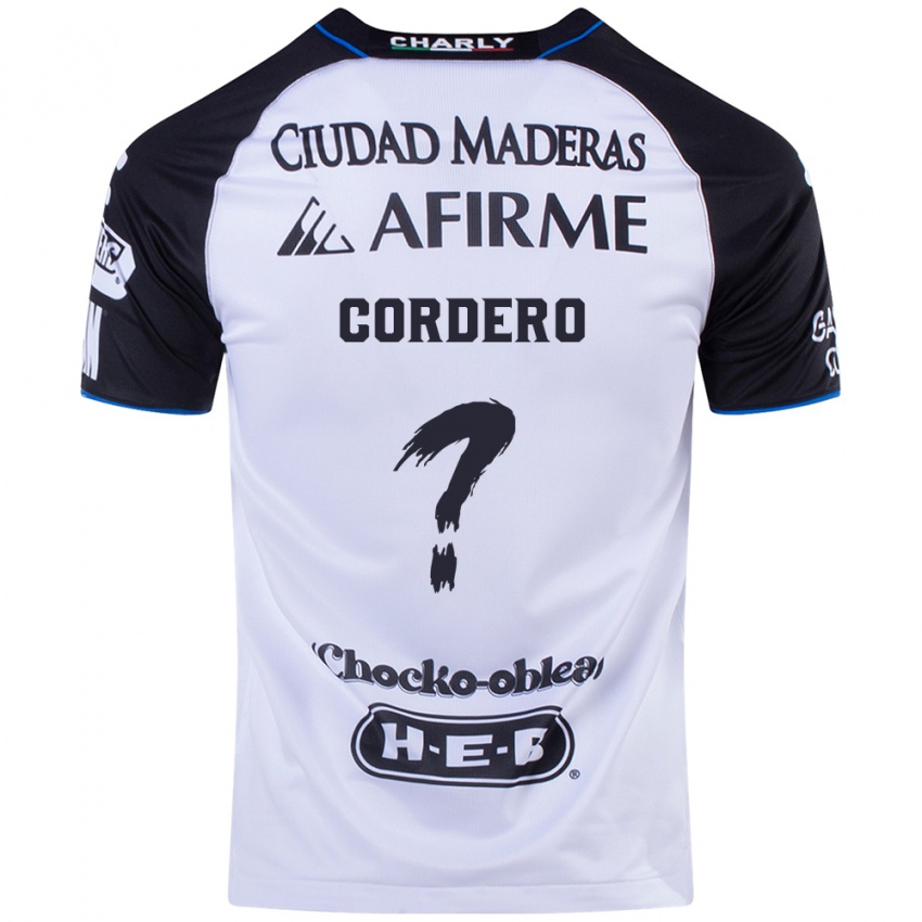 Hombre Camiseta Nicolás Cordero #0 Azul Negro 1ª Equipación 2024/25 La Camisa México