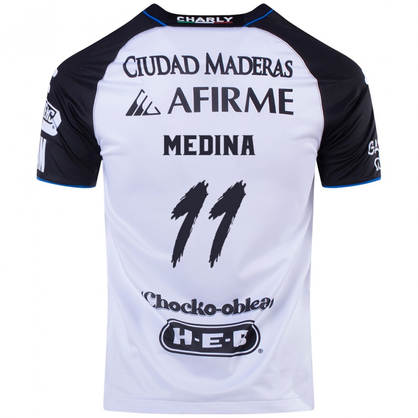 Hombre Camiseta Alan Medina #11 Azul Negro 1ª Equipación 2024/25 La Camisa México