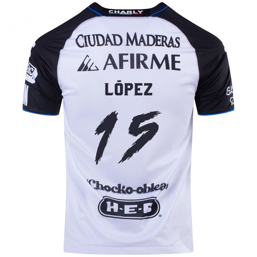 Hombre Camiseta Victor Lopez #15 Azul Negro 1ª Equipación 2024/25 La Camisa México