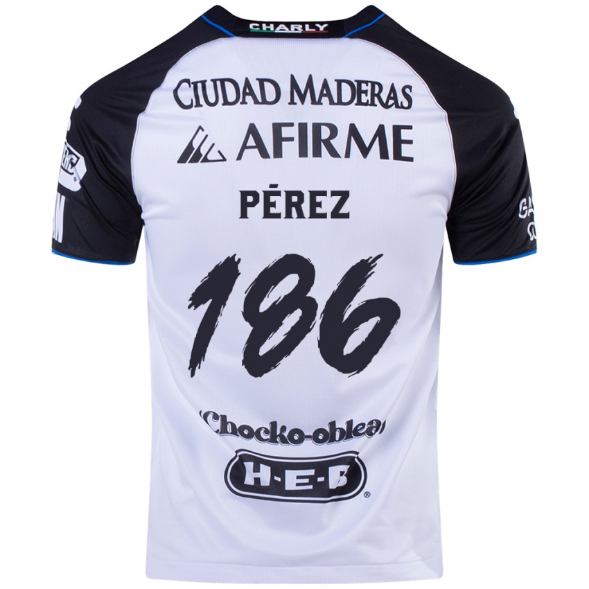 Hombre Camiseta José Pérez #186 Azul Negro 1ª Equipación 2024/25 La Camisa México